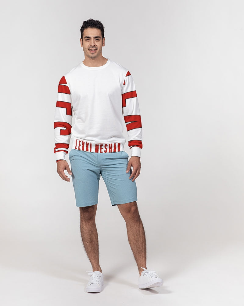 LEXXI RHED Men's Classic French Terry Crewneck Pullover